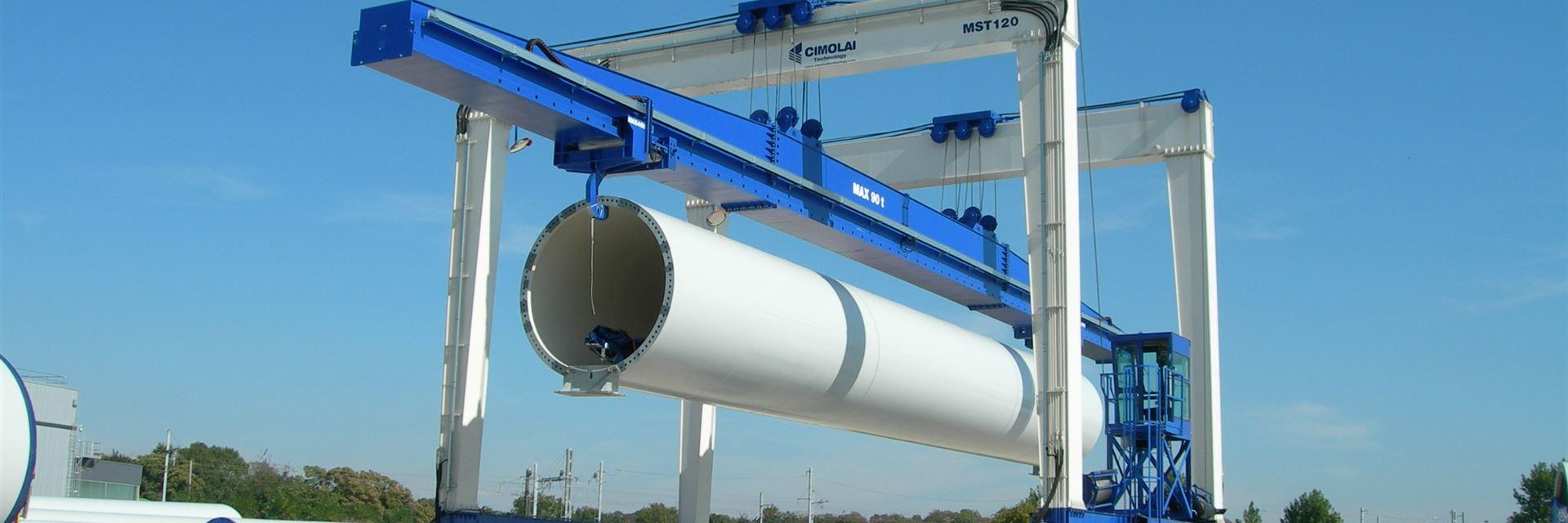 RTG 120 ton portalkran auf reifen straddlecarrier stahlbau